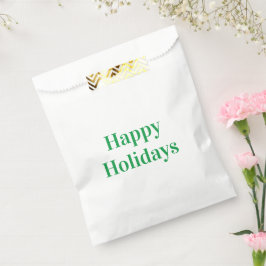 "Happy Holidays" grüne weiße Gabe Geschenktütchen