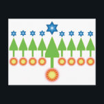 Happy Holidays Grußkarte - Christmas Hanukkah Feiertagspostkarte<br><div class="desc">Kennt Leute,  die ein bisschen von allem feiern? Diese Karte zeigt einen Wald von Holiday Trees; dreh ihn über (verkehrt herum) und zeigt die Hanukkah menorah Kerzen. Lass deinen Freunden,  welche Art zu zeigen. Die Karte ist für Christen und Juden niedlich und angemessen. (Meine Familie ist halb und halb.)</div>