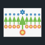 Happy Holidays Grußkarte - Christmas Hanukkah Feiertagspostkarte<br><div class="desc">Kennt Leute,  die ein bisschen von allem feiern? Diese Karte zeigt einen Wald von Holiday Trees; dreh ihn über (verkehrt herum) und zeigt die Hanukkah menorah Kerzen. Lass deinen Freunden,  welche Art zu zeigen. Die Karte ist für Christen und Juden niedlich und angemessen. (Meine Familie ist halb und halb.)</div>