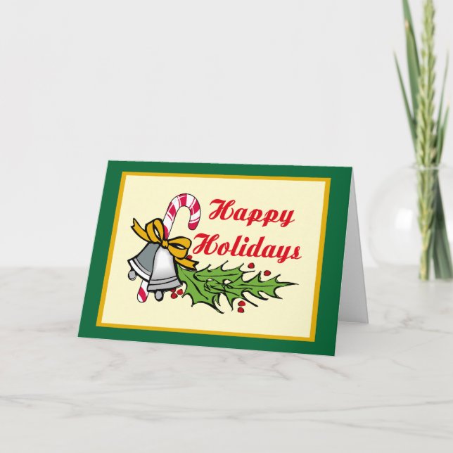 Happy Holidays Grußkarte Feiertagskarte (Vorderseite)