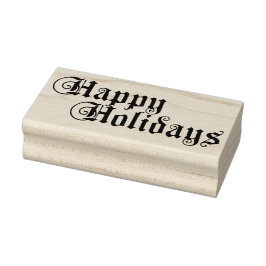 Happy Holidays Gummistempel