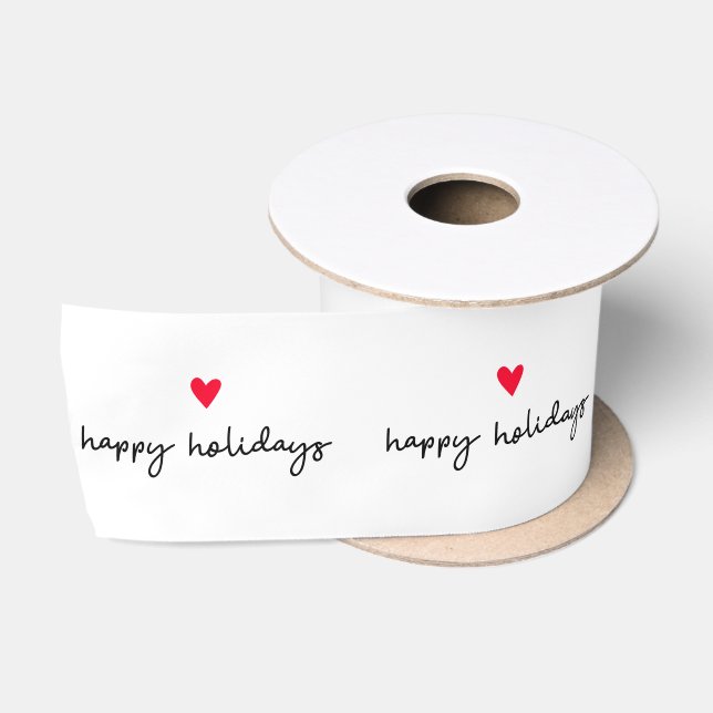 Happy Holidays Hand Briefe Weihnachten Satinband (Spule)