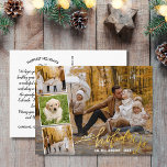 Happy Holidays Hand Letted Foto Collage Gold Folien Feiertagspostkarte<br><div class="desc">Mit dieser festlichen Postkarte mit "Happy Holidays" in einem handgeschriebenen Kalligraphie-Schriftart in echter Goldfolie und 4 Ihrer Lieblings-Fotos, umgeben von einer weißen Grenze, können Sie ganz besondere Urlaubsstimmung vermitteln. Fügen Sie einfach Ihren eigenen typisierten Urlaub Gruß auf die Rückseite oder löschen Sie die Notiz, um Platz für eine handschriftliche Notiz...</div>