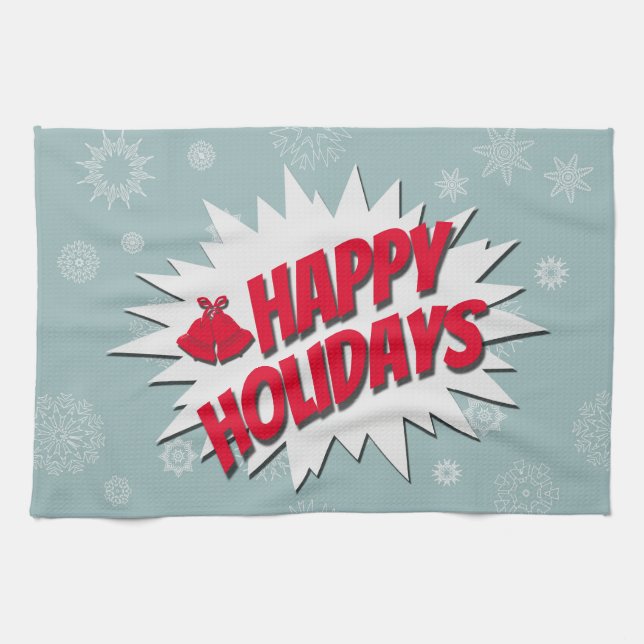 Happy Holidays Handtuch (Horizontal)