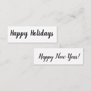 Happy Holidays/ Happy New Year Mini Business Card Visitenkarte