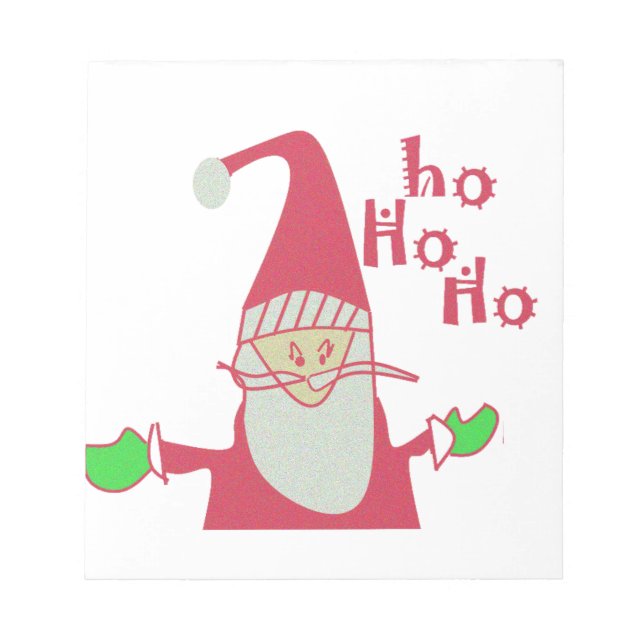 Happy Holidays Ho Ho Ho Frohe Weihnachten Notizblock (Vorderseite)