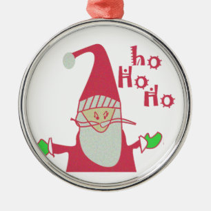 Happy Holidays Ho Ho Ho Frohe Weihnachten Silbernes Ornament