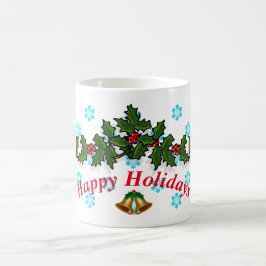 Happy Holidays Holly Leaf 2017 Kaffeetasse