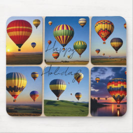 Happy Holidays-Hot Air Balloons Mousepad