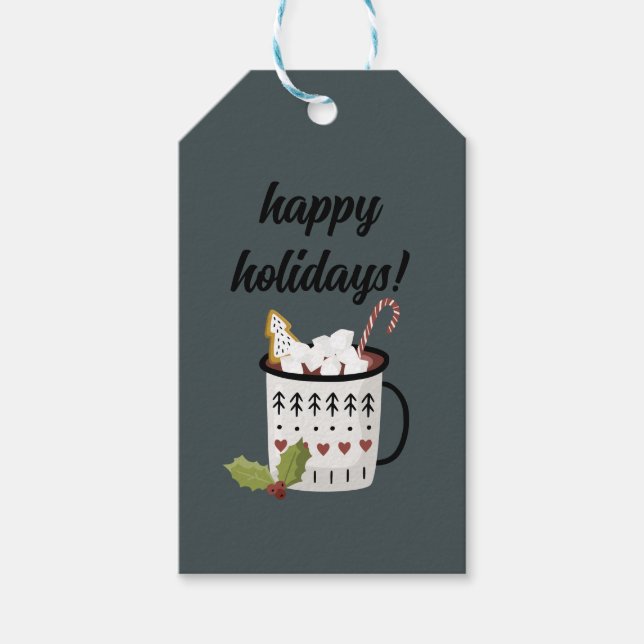 Happy Holiday's Hot Chocolate Geschenkanhänger (Vorderseite)
