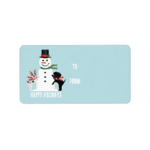 Happy Holidays Hunde Gebäude A Snowman