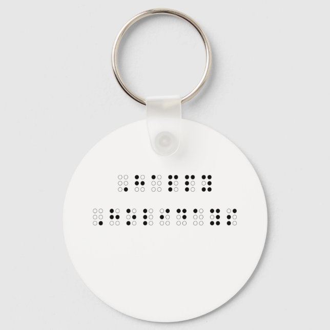 Happy Holidays in Braille Schlüsselanhänger (Vorderseite)