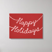 Happy Holidays in Twinkle Lights Leinwand