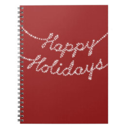 Happy Holidays in Twinkle Lights Notizblock