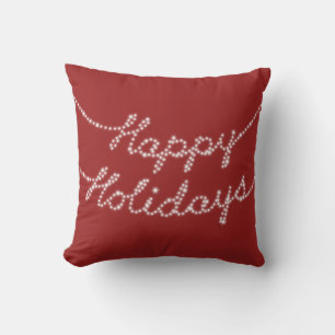 Happy Holidays in Twinkle Lights Throw Cushion Kissen