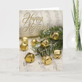 Happy Holidays Jingle Bells Christmas Feiertagskarte