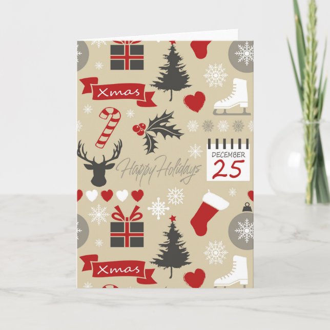Happy Holidays Karte (Vorderseite)