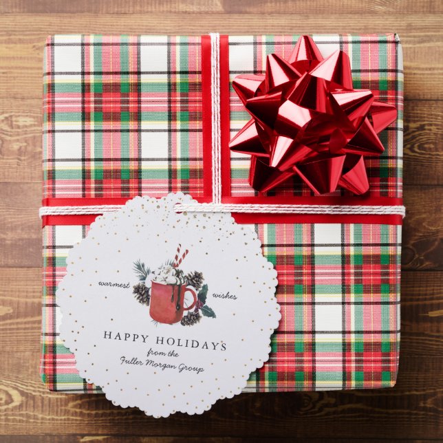 Happy Holidays | Klassische Hot Chocolate Weihnach Ornament Karte (Insitu (Geschenk))
