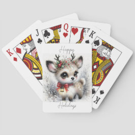 Happy Holidays Kleine Rentiere Spielkarten