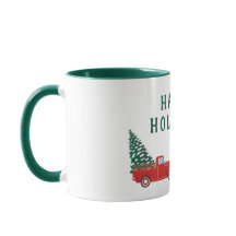 Happy Holidays Kleiner Lieferwagen LKW Weihnachtsb