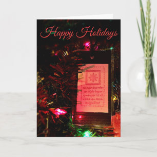 Happy Holidays Lesezeichen Ornament Feiertagskarte