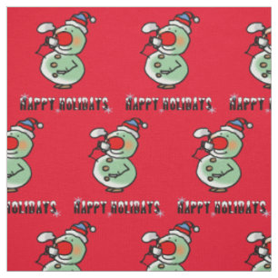 Happy Holidays (lustiger Schneemann) Stoff