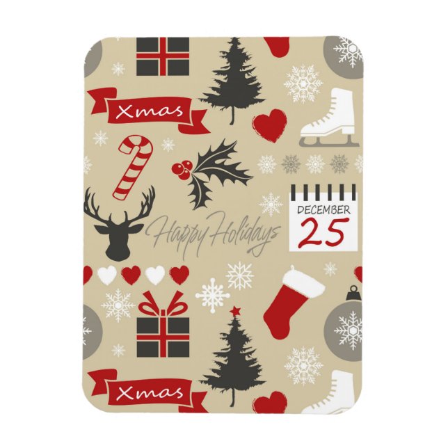 Happy Holidays Magnet (Vertikal)