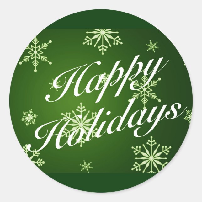 Happy Holidays Matching Items - Grün Runder Aufkleber (Vorderseite)
