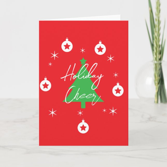 Happy Holidays Merry Christmas New Year Karte (Vorderseite)