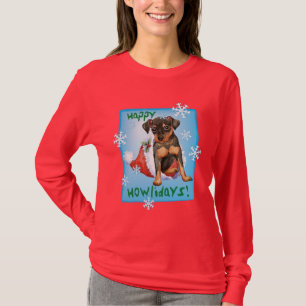 Happy Holidays Min Button T-Shirt