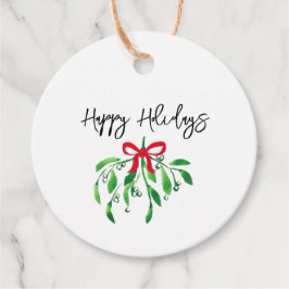 HAPPY HOLIDAYS Mistletoe Festlicher Weihnachtsspas Geschenkanhänger