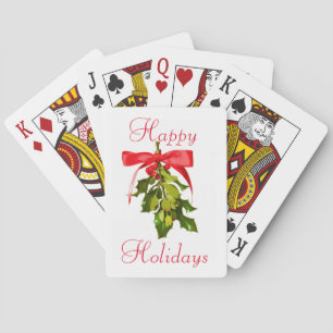 Happy Holidays mistletoe Spielkarten