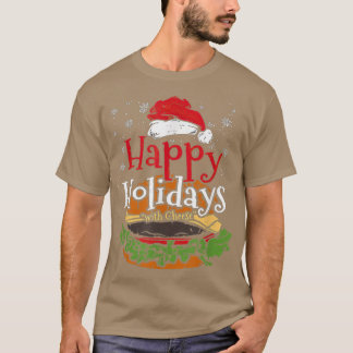 Happy Holidays mit Käse Funny Cheese Burger T-Shirt