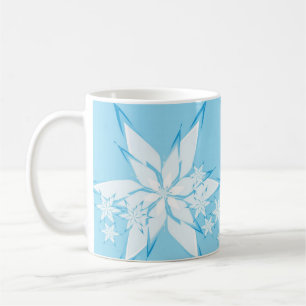 Happy Holidays mit Snowflake Art Kaffeetasse