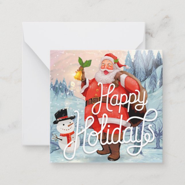 Happy Holidays Mitteilungskarte (Vorderseite)