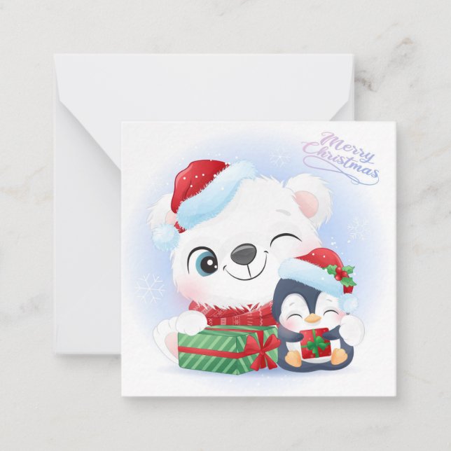 Happy Holidays Mitteilungskarte (Vorderseite)