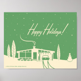 Happy Holidays Mitten im Grünen Poster