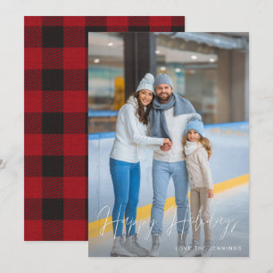 Happy Holidays Modern Script Foto 2 Verti