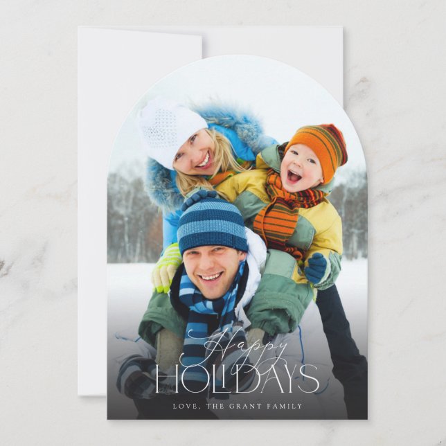 Happy Holidays Moderne Minimalistische Arc Einladung (Vorderseite)