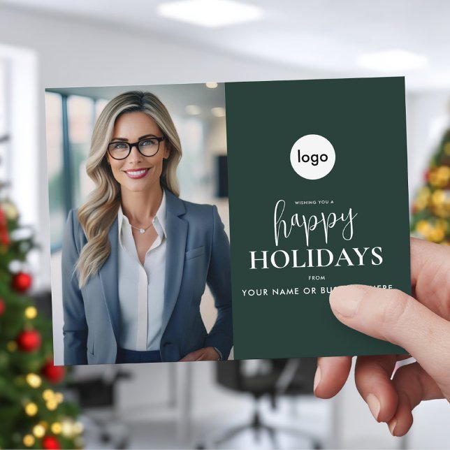 Happy Holidays Modernes Foto Business Feiertagskarte (Von Creator hochgeladen)