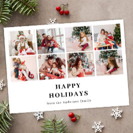 Happy Holidays Modernes Foto Magnetic Holiday Card Magnetkarte