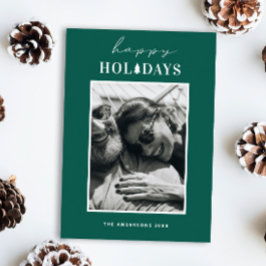 Happy Holidays | Modernes grünes Weihnachtsgebäck  Feiertagskarte