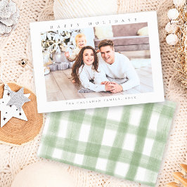 Happy Holidays Modernes Minimales Foto Feiertagskarte