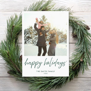 Happy Holidays Modernes Minimalistisches Foto Feiertagskarte