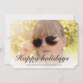 Happy Holidays Modernes Weihnachtsfest Foto Ferien Feiertagskarte
