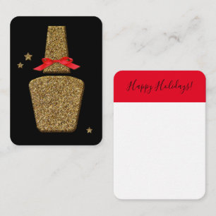 Happy Holidays Nail SALON - Ihr Logo + Text Hinwei Mitteilungskarte