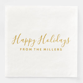 Happy Holidays Napkin Serviette