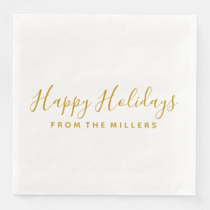 Happy Holidays Napkin Serviette