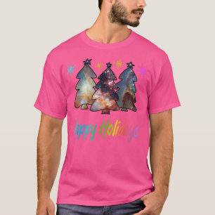 Happy Holidays NASA Nebulas farbenfrohe Sterne Chr T-Shirt