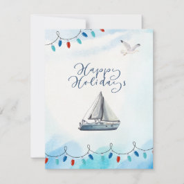 Happy Holidays - Nautical Card Feiertagskarte